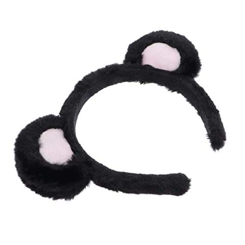 OSALADI Bärenohr Stirnband Weiches Make-up-stirnband Haarband Mit Hasenohren Haarreif Mit Bärenohren Flauschiges Tierhaarband Pelziges Haarband Kawaii Haarnadel Mädchen Stoff Abschlussball von OSALADI