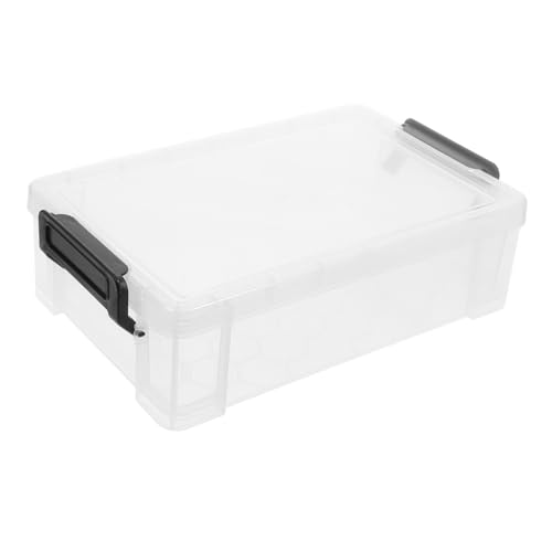 OSALADI Stapelbare Aufbewahrungsbox Für Schreibwaren Transparente Bleistiftbox Mit Deckel Und Robustem Design Für Stifte Marker Und Zeichenwerkzeuge Praktische Lösung Für Büro Und von OSALADI