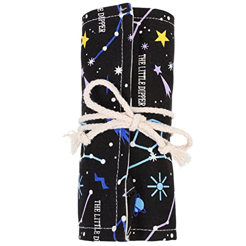 OSALADI Buntstift Rollmäppchen Großer Stifte Organizer Canvas mit Fächern für Schüler Tragbar Waschbar Optimaler Schutz für Bleistifte und Pinsel für Künstler Büro von OSALADI