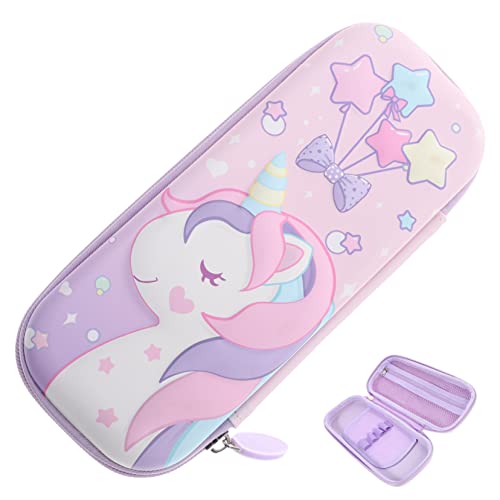 OSALADI Federmäppchen Mit Cartoon-Einhorn-Motiv Stifte-Organizer Mit Reißverschluss Tragbare Aufbewahrungstasche Für Schulkinder Und Erwachsene von OSALADI