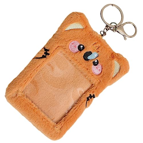 OSALADI Cartoon -Froschkartenset Ärmel Beschützer Kartenschutz Abdeckung halten schlüsselanhänger Cartoon-Kartenhalter Kartenhalter-Hülle im -Stil Plüsch Braun von OSALADI
