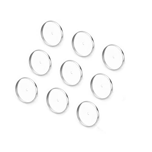 OSALADI Edelstahl Broschenzubehör 20 Stück Selbstgemacht Anstecknadelplatten Für Broschenverschluss 14mm Innendurchmesser Runde Anstecknadel Für Bastelprojekte Und Kleidung von OSALADI