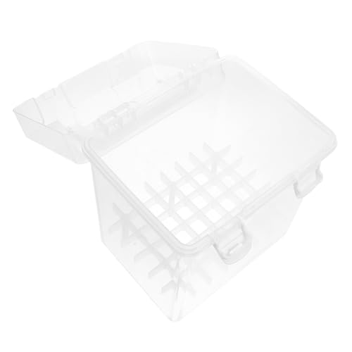 OSALADI Stifteetui Aus Kunststoff Mit Fächern Und Deckel Transparentes Schreibwarenbox Für Stifte Buntstifte Und Pinsel Tragbarer Organizer-Box Zum Organisieren Und Aufbewahren von OSALADI
