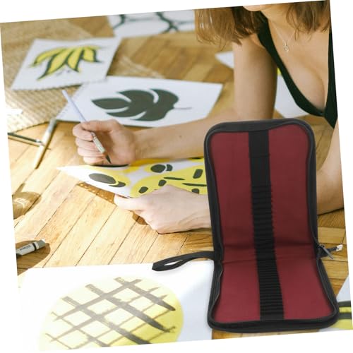 OSALADI Faltbares Canvas Federmäppchen Fächer Langlebig Robust Stiftetui Zeichnung Aufbewahrungstasche Tragbar Vielseitig für Schule Büro Künstler von OSALADI