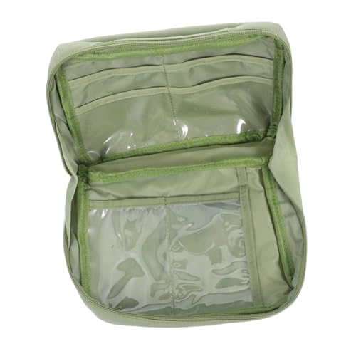 OSALADI Federmäppchen Mit Großem Fassungsvermögen Kawaii Pencil Organizer Bleistifthalter Fall Großer Schulleitertasche Tragbarer -stifthalter Bleistift-Organizer Grün Segeltuch von OSALADI