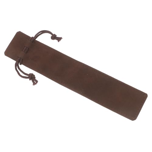 OSALADI Federmäppchen aus Samt mit Kordelzug Stifttasche Stiftetui aus Samt Federtasche mit Kordelzug Brunnenpenstfall Flanell Coffee von OSALADI