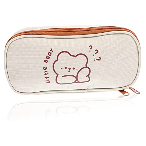 OSALADI Federmäppchen Mit Reißverschluss Aus Segeltuch Stiftetasche Wiederverwendbar Schreibwaren-Aufbewahrungstasche Für Stifte Lineale Notizen Und Büroartikel von OSALADI