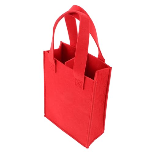 OSALADI Filz Weintragetasche Rot Flaschen Flaschentasche Flaschenhalter Wiederverwendbar Robuste Tragetasche Für Picknick Party Reise von OSALADI