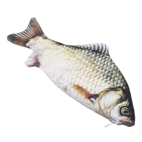 OSALADI Fisch-geldbörse Gefälscht Realistischer Fisch Form Hai-federmäppchen Fischstiftbeutel Nettes Bleistiftkoffer Kreative Bleistifttasche Für Fischbeutel Blau Polyester von OSALADI