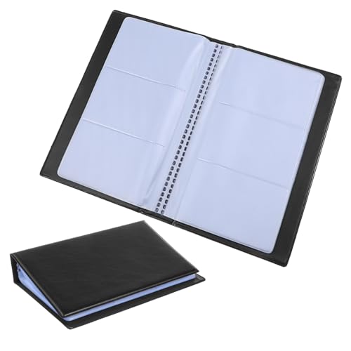 OSALADI Mit Elegantem Design Schwarzem Pu Kartenkapazität Für Büro Und Geschäft Tragbar Und Langlebig Karten-Organizer Für Und von OSALADI