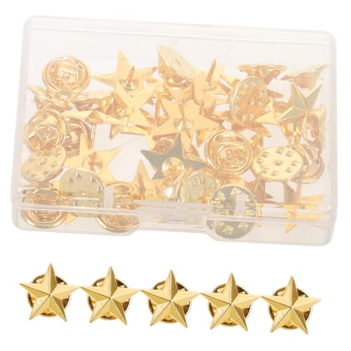 OSALADI Goldene Fünf-punkte-sternbrosche mit Sicherem Schmetterlingsverschluss Kompakte Anstecknadel für Männer und Frauen Patriotischer Lapel Pin für Memorial Day Hüte Taschen und Kostüme von OSALADI