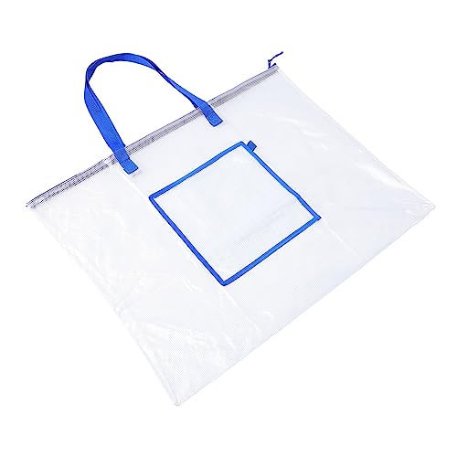 OSALADI Große Aufbewahrungstasche für Poster mit Reißverschluss und Griff Transparente Organizer Tasche für Lehrer Künstler und Schüler für Plakate Zeichnungen und Unterrichtsmaterialien von OSALADI