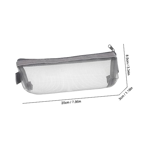 OSALADI Große Geräumige Mesh Stifttasche mit Reißverschluss Doppellagiger Organizer für Stifte und Schreibwaren Transparenter Leichter Aufbewahrungsbeutel für Schule Büro und von OSALADI
