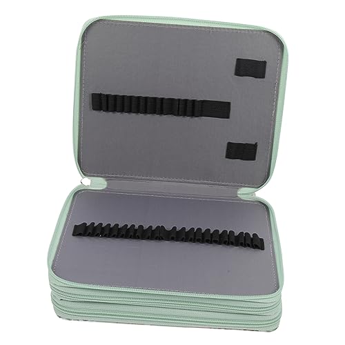 OSALADI Großes Federmäppchen mit Rosenmuster 127 Löcher Mehrschichtiges Stifteetui mit Umhängeband für Schule und Reisen von OSALADI