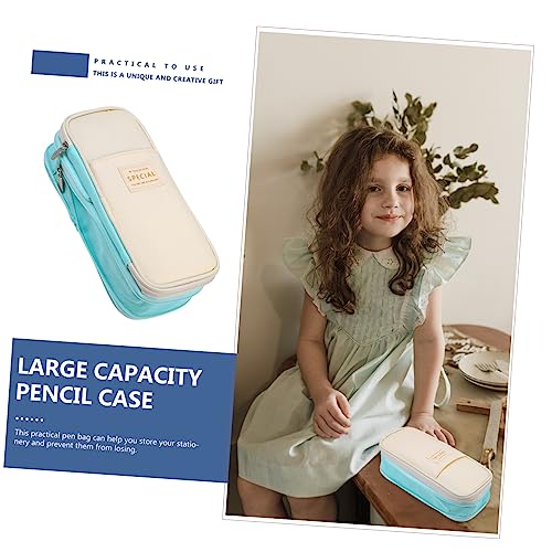 OSALADI Großer Multifunktionaler Federmäppchen aus Waschbarem Material DIY Stiftetui und Kosmetiktasche für Schule Büro und Reisen für Stifte Make Up und von OSALADI