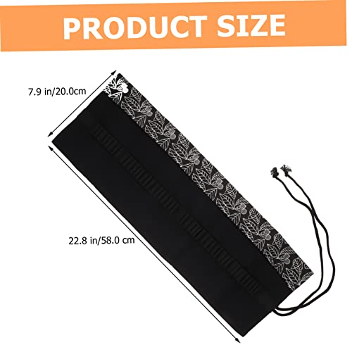 OSALADI Großes Canvas Rollmäppchen Federmäppchen für Buntstifte und Marker Langlebiger Stiftehalter mit Dekorativem Print Tragbarer Stiftorganizer für Schule Büro und Künstlerbedarf von OSALADI