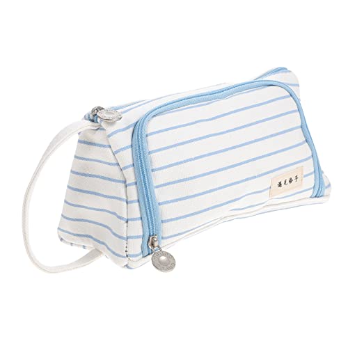 OSALADI Großes Handheld Federmäppchen Canvas Wasserdichtes Tragbares Stifteetui Für Schule Und Büro Waschbare Stiftpouch Für Schüler Und Bürobedarf von OSALADI