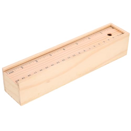 OSALADI Holz Federmäppchen mit Lineal Deckel Multifunktionale Schreibwaren Box Langlebiger Stiftehalter Stilvolles Desktop Organizer für Büro und Schule OSALADI Holz Federmäppchen mit Lineal Deckel Multifunktionale Schreibwaren Box Langlebiger Stiftehalter Stilvolles Desktop Organizer für Büro und Schule von OSALADI