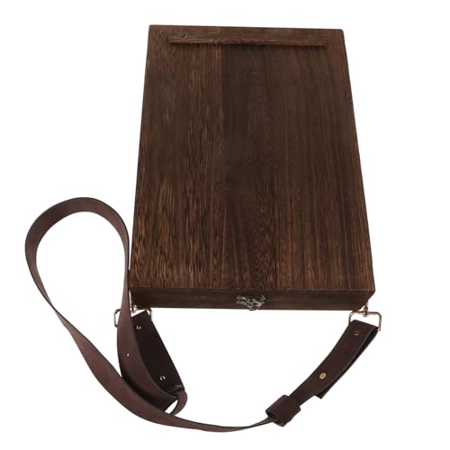 OSALADI Kasten Kawaii federmäppchen Werkzeug ästhetisch tragbar groß Die Bote mit Ringboxen Staffelei zum Malerei Krankenschwester muss haben Bleistiftfall Etui Holz Coffee von OSALADI
