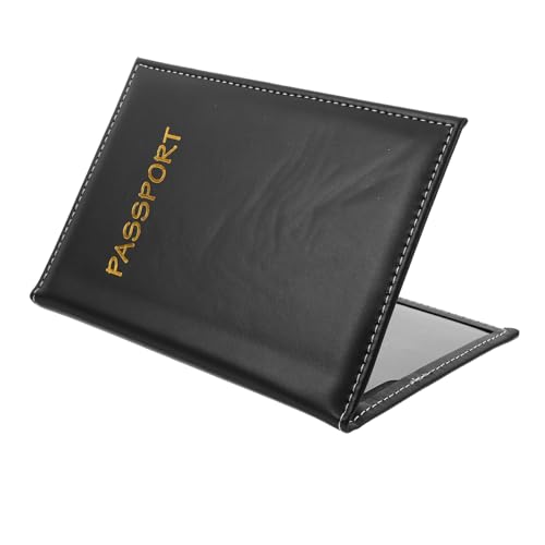 OSALADI Leder -id -Ordner Passhüllen Inhaber Eines Reisedokuments Brieftasche Für Kartenhalter Passschutz Beutel Reisepasshalter Reisepasstasche Reisebrieftasche Schwarz von OSALADI