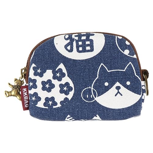 OSALADI Münztasche Niedliche Kleingeld Geldbörse Luckey Katze Retro Aufbewahrungstasche Japanischen Stil Münzbörse Mini Pouch Halter Fall für Damen Mädchen, Verschiedene Farben., 11X9X3CM, modisch von OSALADI