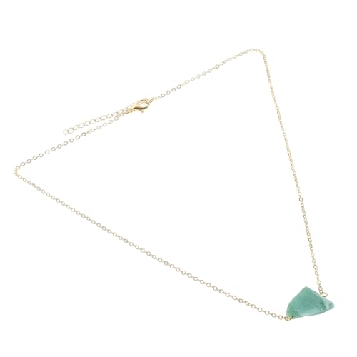 OSALADI Natürliche Kristallstein Halskette Damen Schmuck Unregelmäßiger Rohstein Anhänger Modisch Langlebig Romantisch Passend zu Kleid Rock Hose von OSALADI