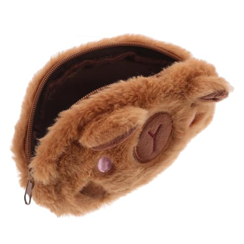 OSALADI Niedliche Capybara Bleistifttasche Große Flauschige Aufbewahrungstasche für Schreibwaren Multifunktional für Bürobedarf Stilvolles Cartoon Design für Frauen von OSALADI