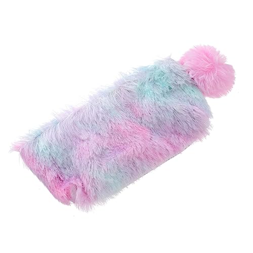 OSALADI Niedliches Plüsch Federmäppchen Regenbogenfarben Waschbar Leicht und Geräumig für Schule und Reise Perfekter Stauraum für Schreibwaren und Kosmetik von OSALADI