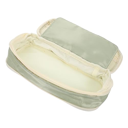OSALADI Pencil Bag Make -up Pinselspeicherbox Federmäppchen Für Damen Federmäppchen Aus Stoff Federmäppchen Mit Mehreren Fächern Zeichnungsorganisator Green Segeltuch von OSALADI