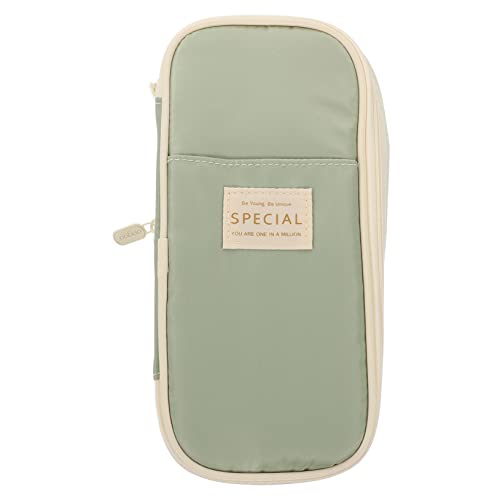 OSALADI Pencil Bag Make -up Pinselspeicherbox Schreibwarentasche Süße Bleistiftbeutel-ästhetik Bleistifte Tasche Schultasche Federmäppchen Für Damen Segeltuch Green von OSALADI
