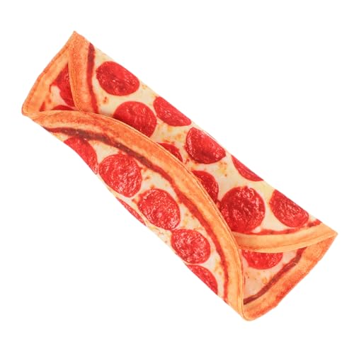 OSALADI Pizza Federmäppchen aus Segeltuch Aufrollbare Stifterolle Niedlicher Stifteorganizer für Schreibwaren Bleistiftverpackungstasche Kompaktes Design für Schule und Büro von OSALADI