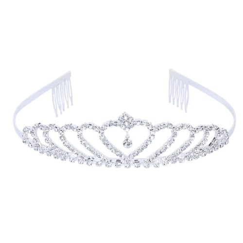 OSALADI Prinzessin Krone Royal Braut Kristall Tiaras Krone Schmuck Strass Krone Stirnband Braut Prinzessin Für Frauen Die Geburtstag Silber von OSALADI