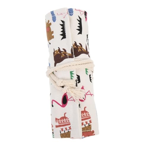 OSALADI Rolle Rolle Mäppchen Künstlerstiftfall Buntstift Schreibwarenkoffer Kunststifttasche mit 48 Löchern rollende Bleistifttasche Tasche für Pinsel Stift Wraps von OSALADI