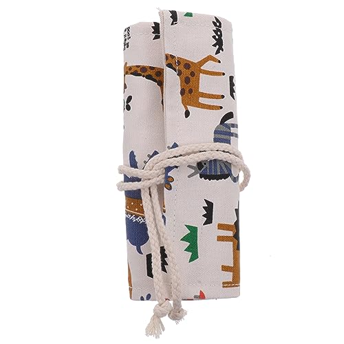 OSALADI 72löcher Handgefertigte Canvas Roll-up Stiftetui Für Stifte Praktische Aufbewahrungstasche Für Künstlerbedarf Buntstifte Und Malutensilien Platzsparend Und Robust von OSALADI