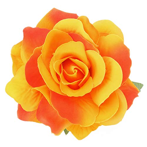 OSALADI 2 1 Rosafarbene Haarspange Rosenblüten-haarnadel Orangefarbene Blumen-haarnadel Hawaiianische Haarspange Haarklammer Haare Für Frauen Blüht Grün Krokodilklemme Mann Entenschnabel von OSALADI