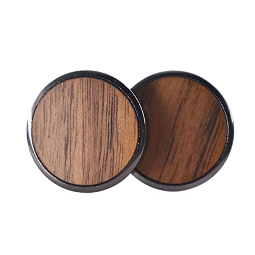 OSALADI Runde Manschettenknöpfe aus Massivem Holz Langlebige Klassische Overcoat button alternative Leichtes Design Geeignet für Hochzeit Business und Formelle Hemden von OSALADI