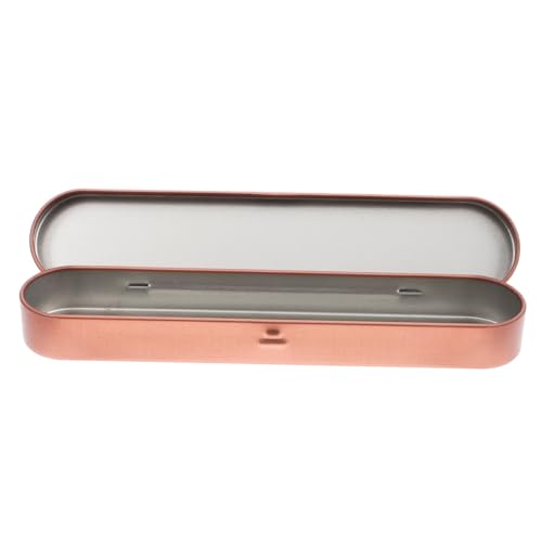 OSALADI Schreibwaren-Box Federmäppchen Für Mädchen Bleistiftbeutel-ästhetik Schreibtisch-Essentials Etui Magnetischer Bleistifthalter Bürstenhalter Magnethalter Weißblech Rose Gold von OSALADI