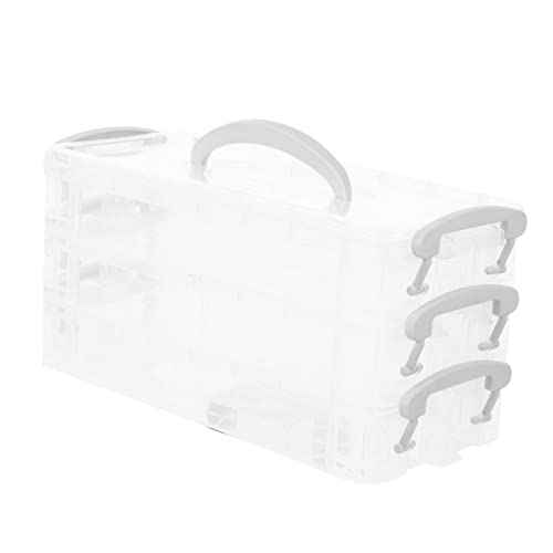 OSALADI Stapelbare Dreischichtige Stiftebox mit Abnehmbarem Deckel Großer Kapazität Platzsparend Transparent Vielseitiger Organizer für Stifte Marker Büro und Schule OSALADI Stapelbare Dreischichtige Stiftebox mit Abnehmbarem Deckel Großer Kapazität Platzsparend Transparent Vielseitiger Organizer für Stifte Marker Büro und Schule von OSALADI