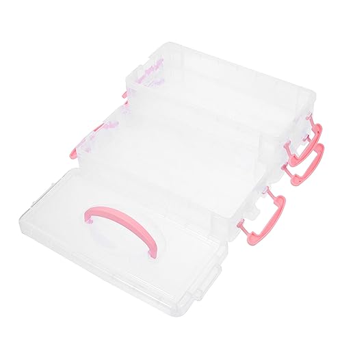 OSALADI Transparente Stapelbare Lagige Stiftebox Robustem Abnehmbar und Tragbar Großer Organizer für Stifte Marker Buntstifte Platzsparend für Schule Büro und Zuhause von OSALADI