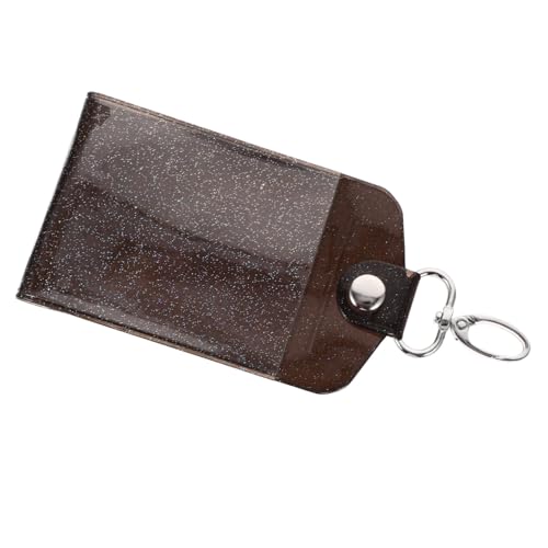 OSALADI Transparentes Doppelseitiges Kartenetui mit Metallverschluss Vertikaler Ausweishalter Leichtes Kartenhüllen für Ausweise Kreditkarten Schulkarten für Lehrer Studenten von OSALADI