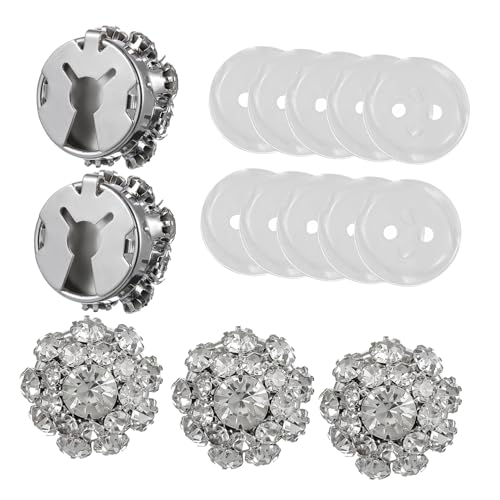 OSALADI Tuxedo Buttons And Cufflinks Bling Blumen Manschettenknöpfe Mit Strassverzierung Für Hemden Hochzeit Party Formelle Anlässe von OSALADI