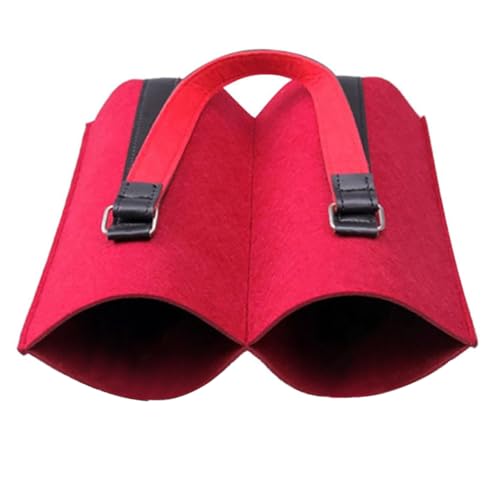 OSALADI Wiederverwendbare Filz Weintasche mit Robustem Griff Umweltfreundlicher Rotweinträger Mehrfach Flaschen Geschenkbeutel Langlebig für Weihnachten und Besondere Anlässe von OSALADI