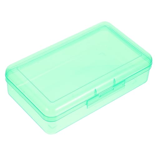 OSALADI Große Kapazität Plastik Federmäppchen Tragbare Transparente Aufbewahrungsbox Für Stifte Und Zeichenmaterialien Für Schule Und Büro Frischem Grün von OSALADI