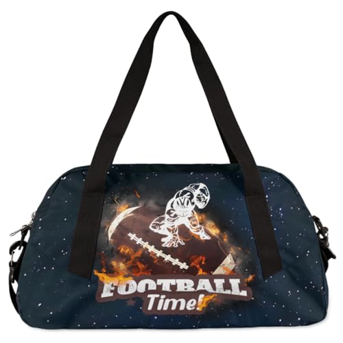 OSAM SPACE Fußball-Turnbeutel für Damen und Herren, kleine Reisetasche für Sport, Ausflüge, Übernachtung, leicht, Wochenendtasche, Workout-Tasche, Tanztasche, Fußballliebhaber, Geschenk, American von OSAM SPACE