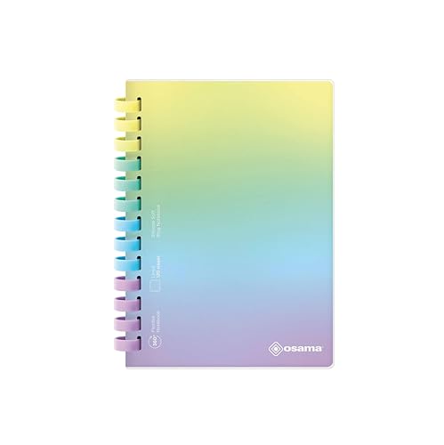 OSAMA - Ringbuch B5 17,5x25 aus Weichem Silikon, Notizblock Spiralblock mit Flexiblem Kratzfestem Einband mit 80 Linierte Blätter, Notizen für Schreibwaren und Bürobedarf, Block Notes Umweltfreundlich OSAMA - Ringbuch B5 17,5x25 aus Weichem Silikon, Notizblock Spiralblock mit Flexiblem Kratzfestem Einband mit 80 Linierte Blätter, Notizen für Schreibwaren und Bürobedarf, Block Notes Umweltfreundlich von OSAMA