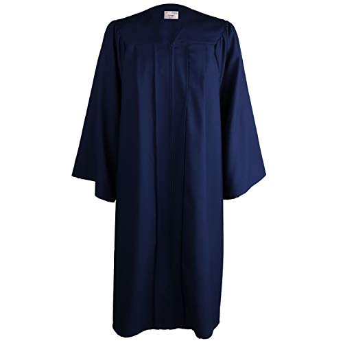 OSBO GradSeason Matter Unisex-Bademantel für Abschlusskleid, Chor-Bademantel, Kanzel-Bademantel und Pastor, Marineblau, 54 von OSBO GradSeason