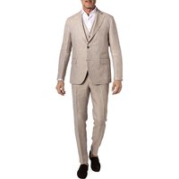 OSCAR JACOBSON Herren Anzug beige Leinen von OSCAR JACOBSON