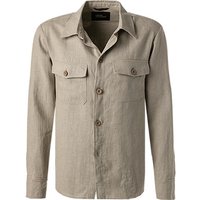 OSCAR JACOBSON Herren Overshirt beige Leinen von OSCAR JACOBSON