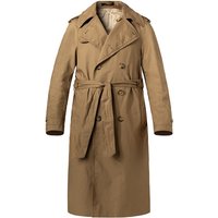 OSCAR JACOBSON Herren Trenchcoat braun Baumwolle unifarben von OSCAR JACOBSON