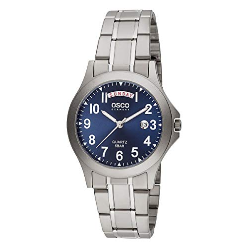 OSCO Germany Herren-Titan-Uhr Analog mit Titan-Armband 02283022 von OSCO Germany Zeittechnik